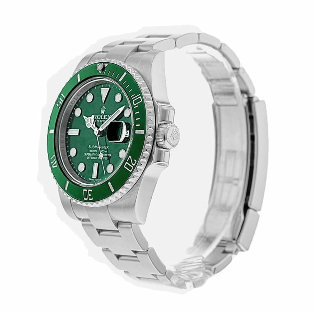  Rolex Submariner Hulk 116610LV Green Dial Replica 