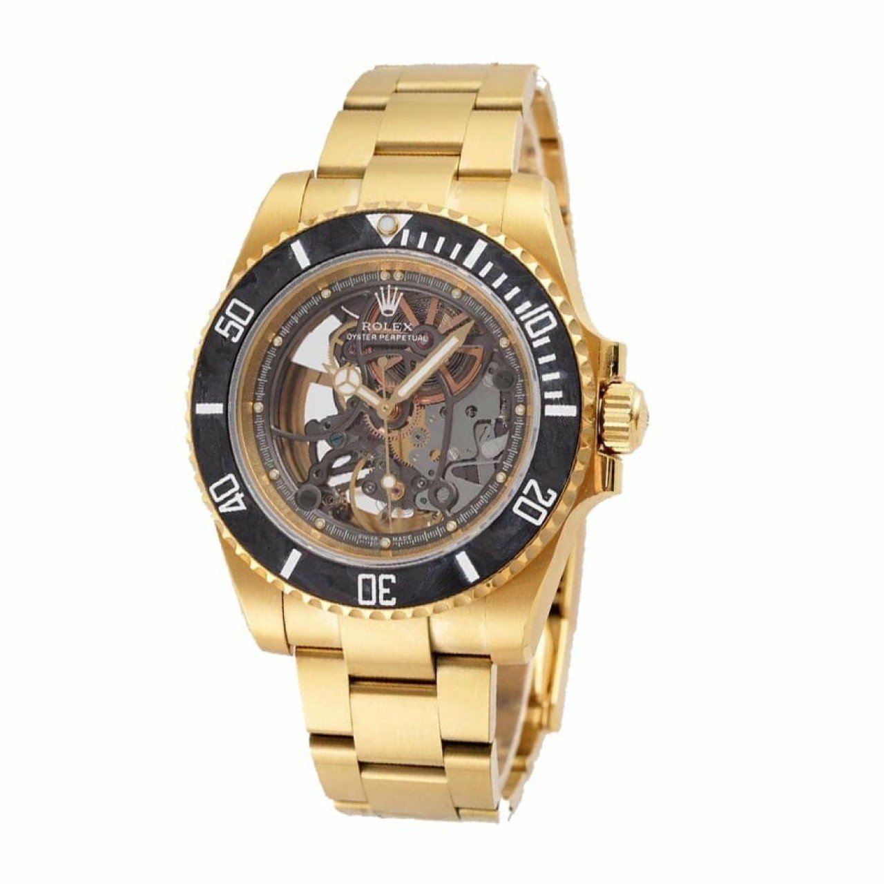  Rolex Oyster Skeleton Gold 114200 Replica 