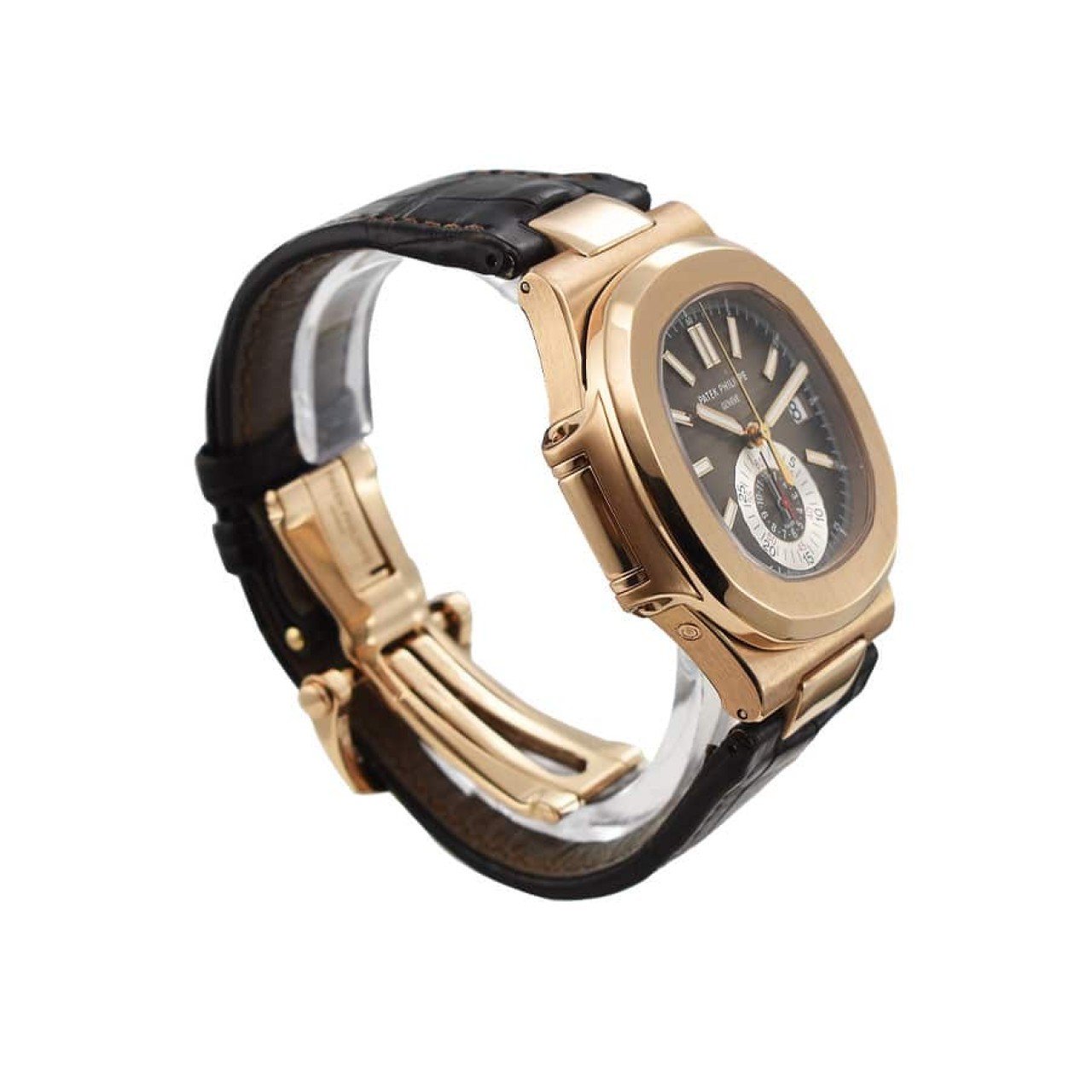  Patek Philippe Nautilus Rose Leather Replica 