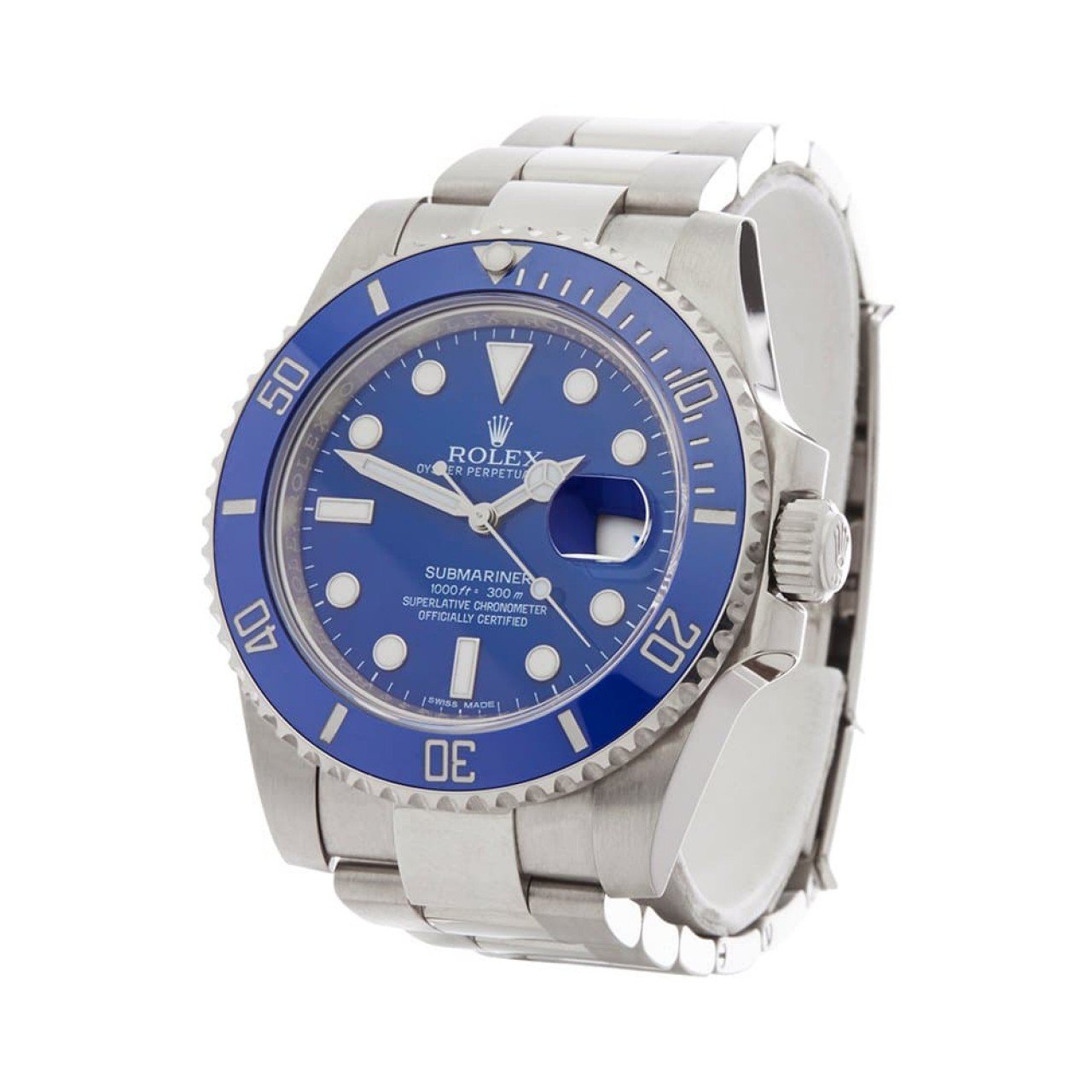  Rolex Submariner Blue Dial 116619 Oyster Replica 
