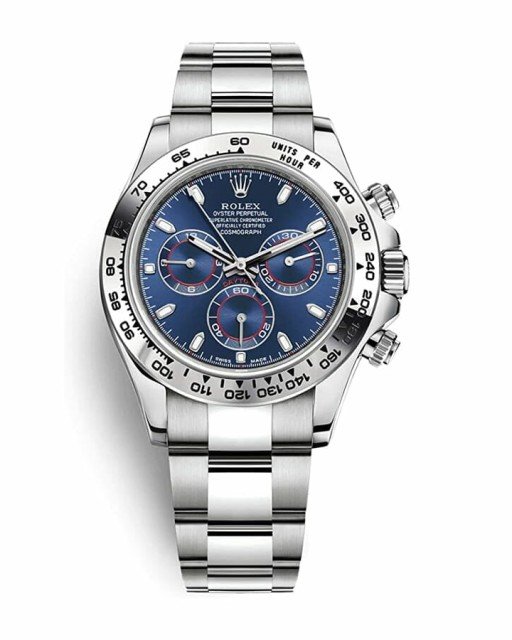Daytona White Gold Blue Dial Replica