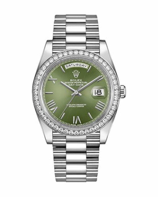 Rolex Day Date Olive Diamond Replica