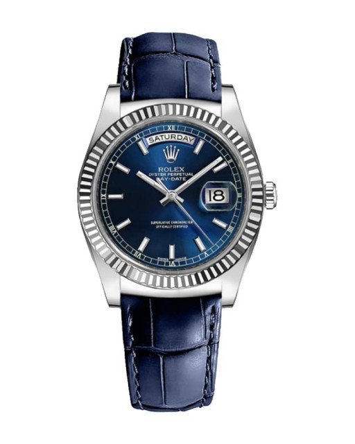 Rolex Leather Blue Replica